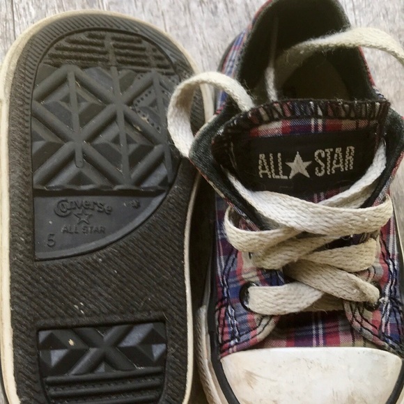 Red, white, blue plaid Converse All Star🇺🇸 - Picture 2 of 2